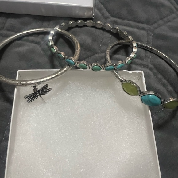 Lucky Brand Silver and Turquoise Bracelet Set - Picture 5 of 7
